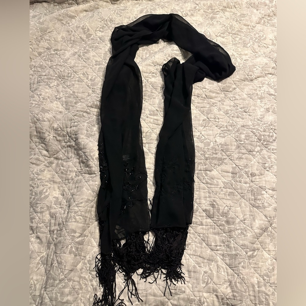 Black Beaded scarf
